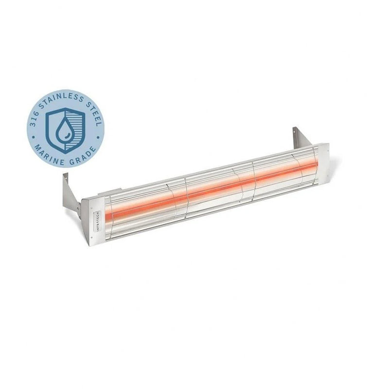 Infratech W-Series Marine Grade 2600W 48" Outdoor Electric Patio Heater – Single Element, 208V/240V/277V/480V