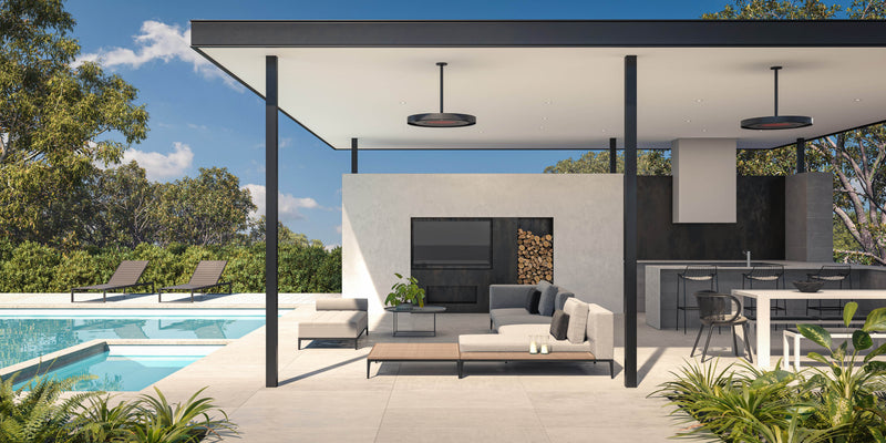 Bromic Eclipse Smart-Heat 2900W Pendant Electric Patio Heater – Infrared + LED, Ceiling Mount