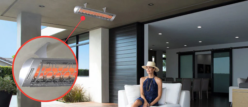 Infratech CD-Series Marine Grade Motif Collection 6000W 61.25" Outdoor Electric Patio Heater – Dual Element, 208V/240V/277V/480V
