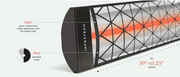 Infratech C-Series Motif Collection 61.25" 3,000W Outdoor Electric Patio Heater – Single Element, 208V/240V/277V/480V – Contemporary