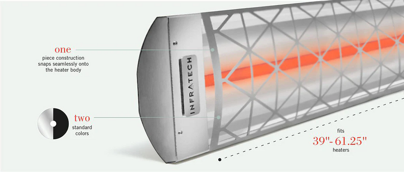 Infratech C-Series Marine Grade Motif Collection 2600W 48" Outdoor Electric Patio Heater – Single Element, 208V/240V/277V/480V