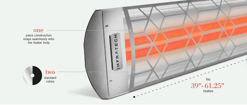 Infratech C-Series Marine Grade Motif Collection 3000W 61.25" Outdoor Electric Patio Heater – Single Element, 208V/240V/277V/480V