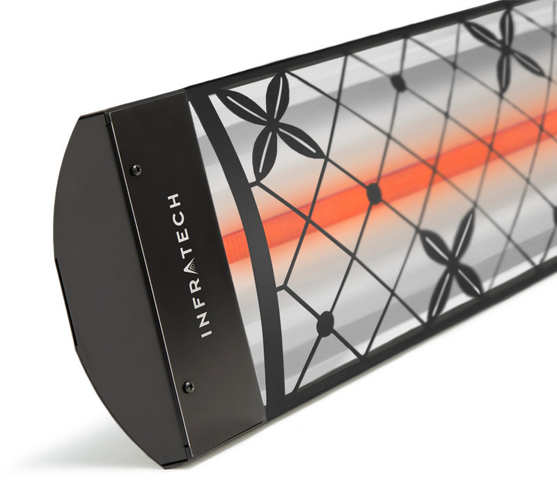 Infratech C-Series Motif Collection 48" 2,600W Outdoor Electric Patio Heater – Single Element, 208V/240V/277V/480V – Traditional – Black