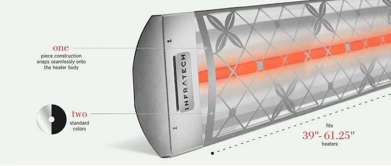 Infratech C-Series Marine Grade Motif Collection 4000W 61.25" Outdoor Electric Patio Heater – Single Element, 208V/240V/277V/480V