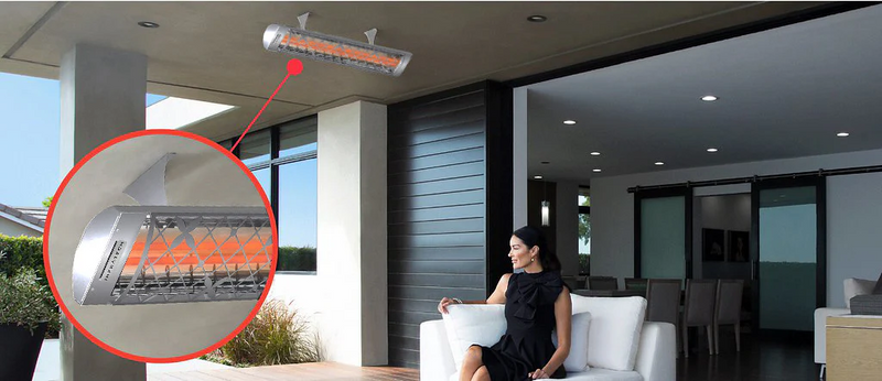Infratech C-Series Marine Grade Motif Collection 2600W 48" Outdoor Electric Patio Heater – Single Element, 208V/240V/277V/480V