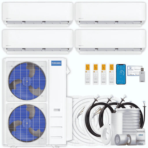 MRCOOL DIY 5th Gen 4-Zone 42,000 BTU Ductless Mini-Split Heat Pump System with Pre-Charged Line Sets (6K+6K+12K+18K)