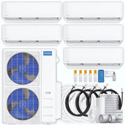 MRCOOL DIY 5th Gen 5-Zone 51,000 BTU Ductless Mini-Split Heat Pump System with Pre-Charged Line Sets (6K+6K+6K+9K+24K)