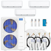 MRCOOL DIY 5th Gen 3-Zone 36,000 BTU Ductless Mini-Split Heat Pump System with Pre-Charged Line Sets (6K+6K+24K)