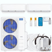 MRCOOL DIY 5th Gen 2-Zone 48,000 BTU Ductless Mini-Split Heat Pump System with Pre-Charged Line Sets (12K+36K)