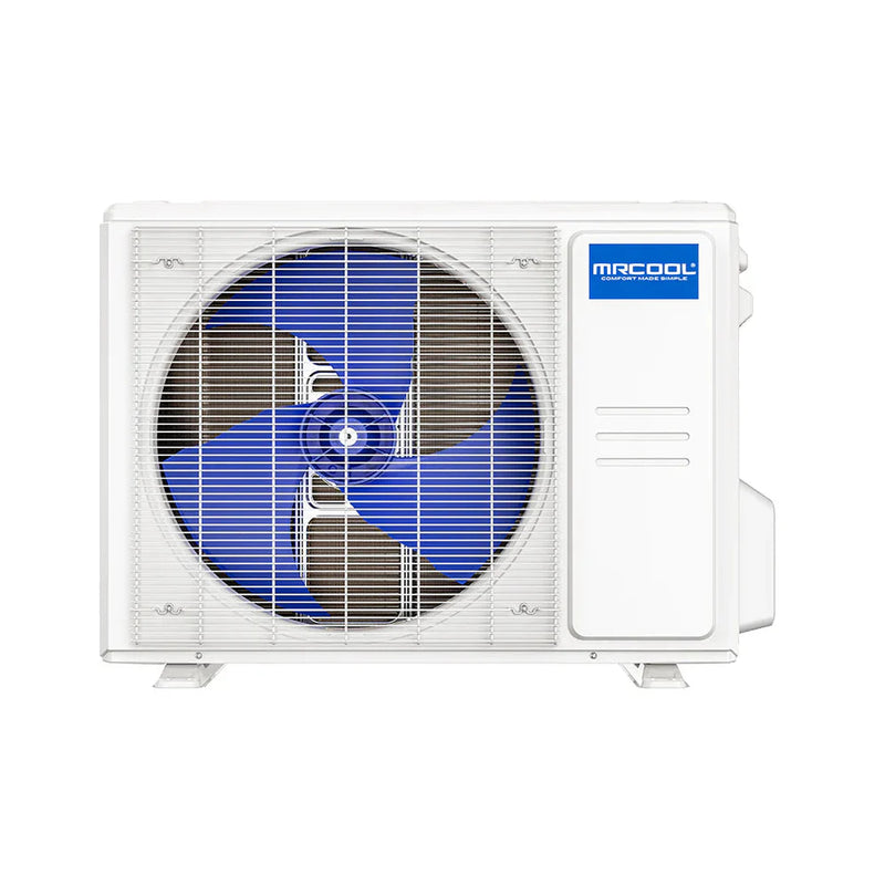 Air conditioning unit with visible brand logo on a white background