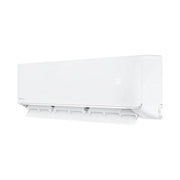White air conditioner on a white background